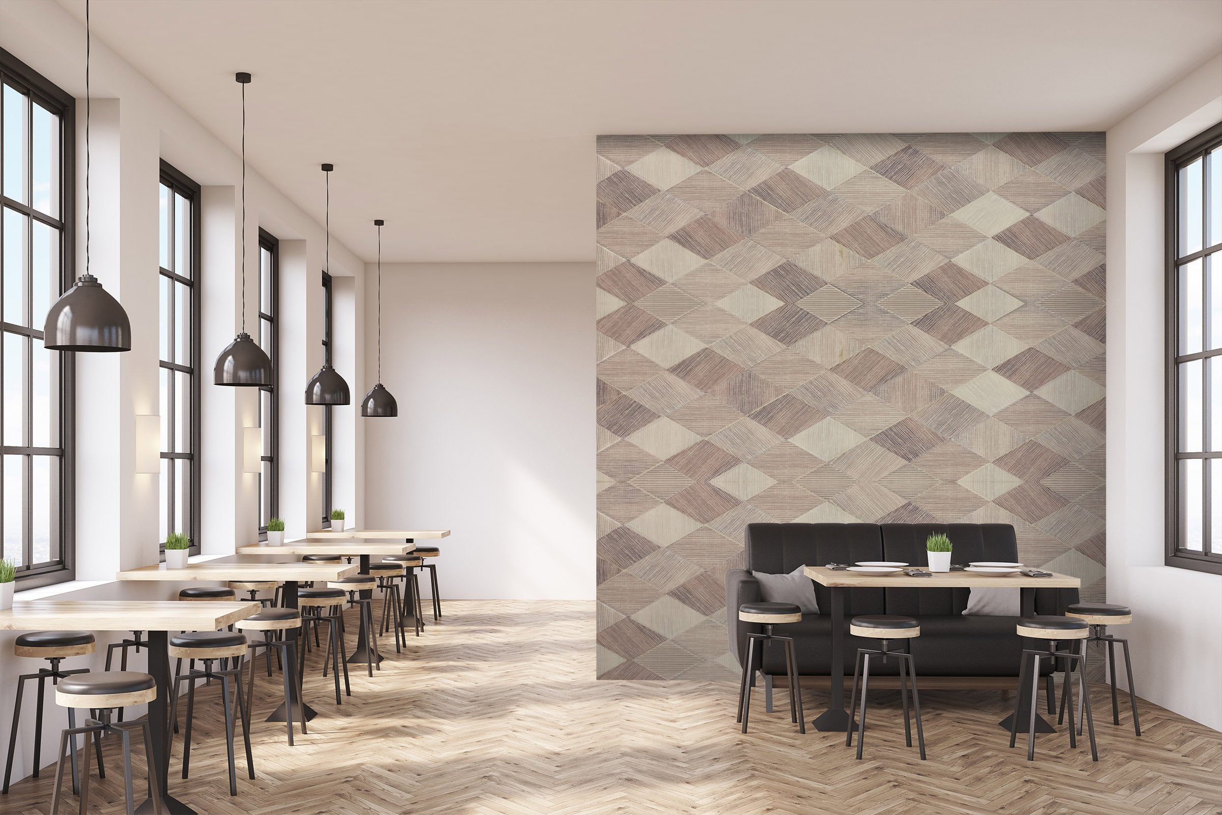 3D Diamond Combination 088 Marble Tile Texture Wallpaper AJ Wallpaper 2