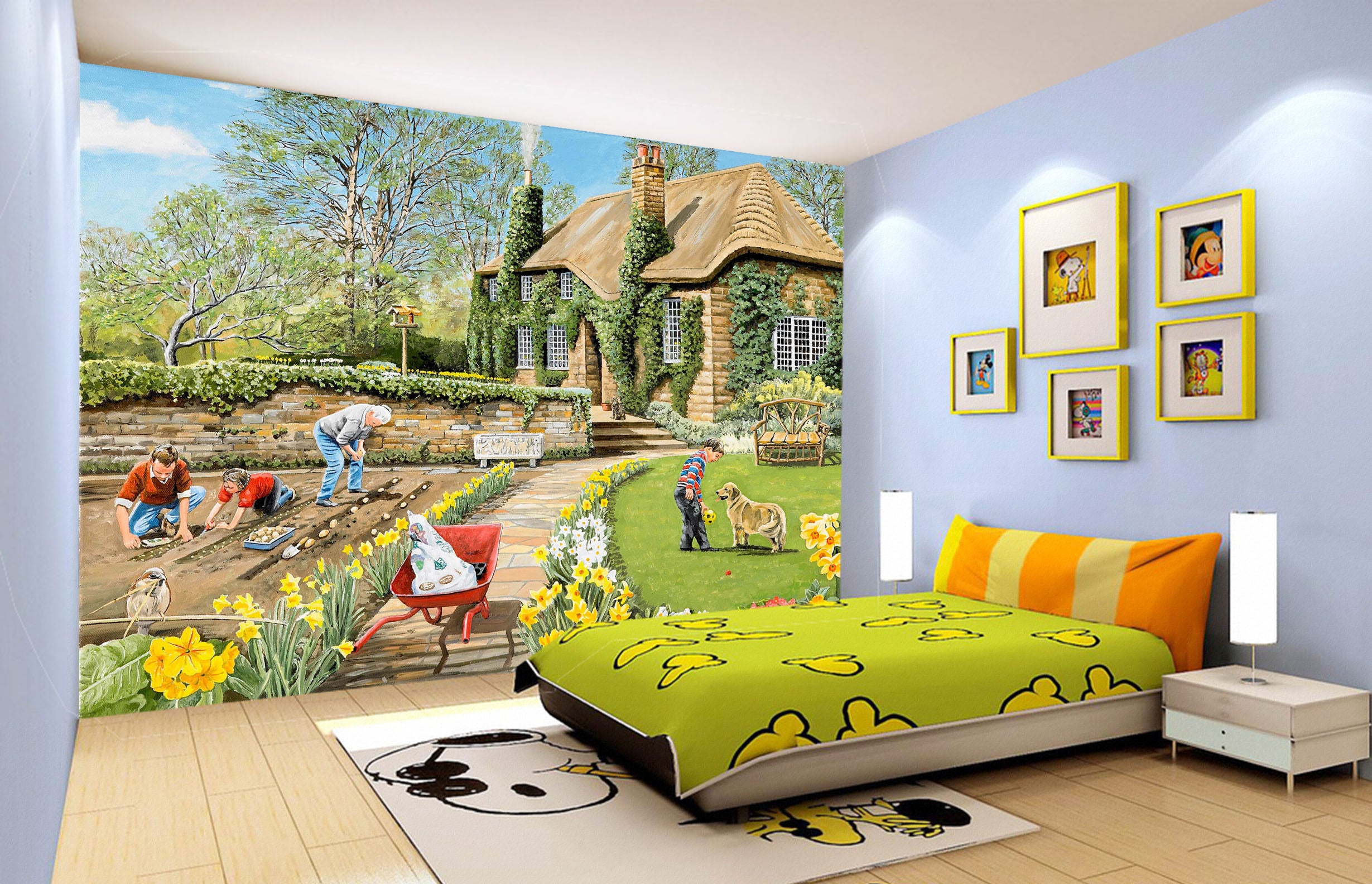 3D Spring Gardening 1050 Trevor Mitchell Wall Mural Wall Murals