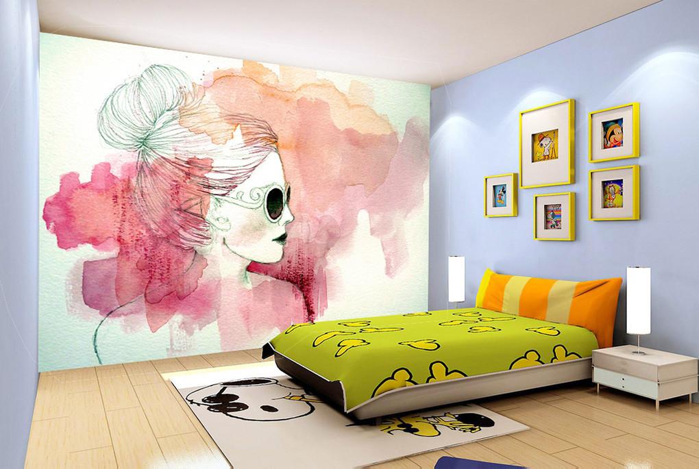 3D Graffiti Colorful Girl 99 Wallpaper AJ Wallpaper