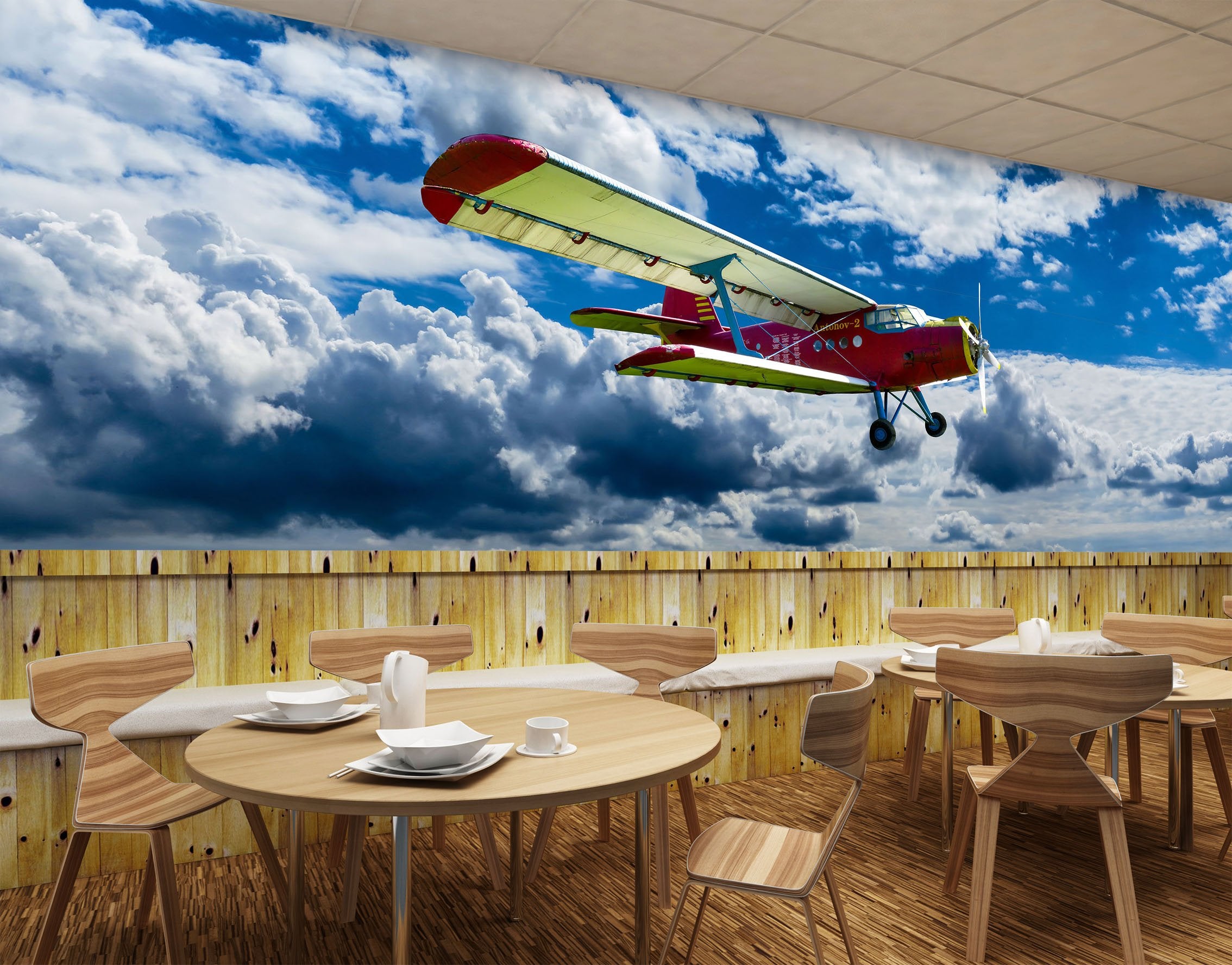3D Plane Sky 896 Vehicle Wall Murals Wallpaper AJ Wallpaper 2