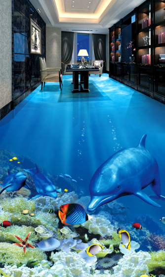 3D Underwater World 368 Floor Mural Wallpaper Murals Rug & Mat Print Epoxy waterproof bath floor