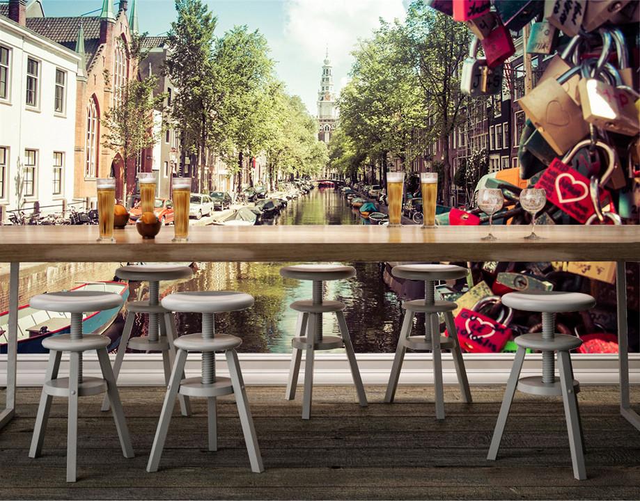 3D River Alley Scenery 421 Wallpaper AJ Wallpaper