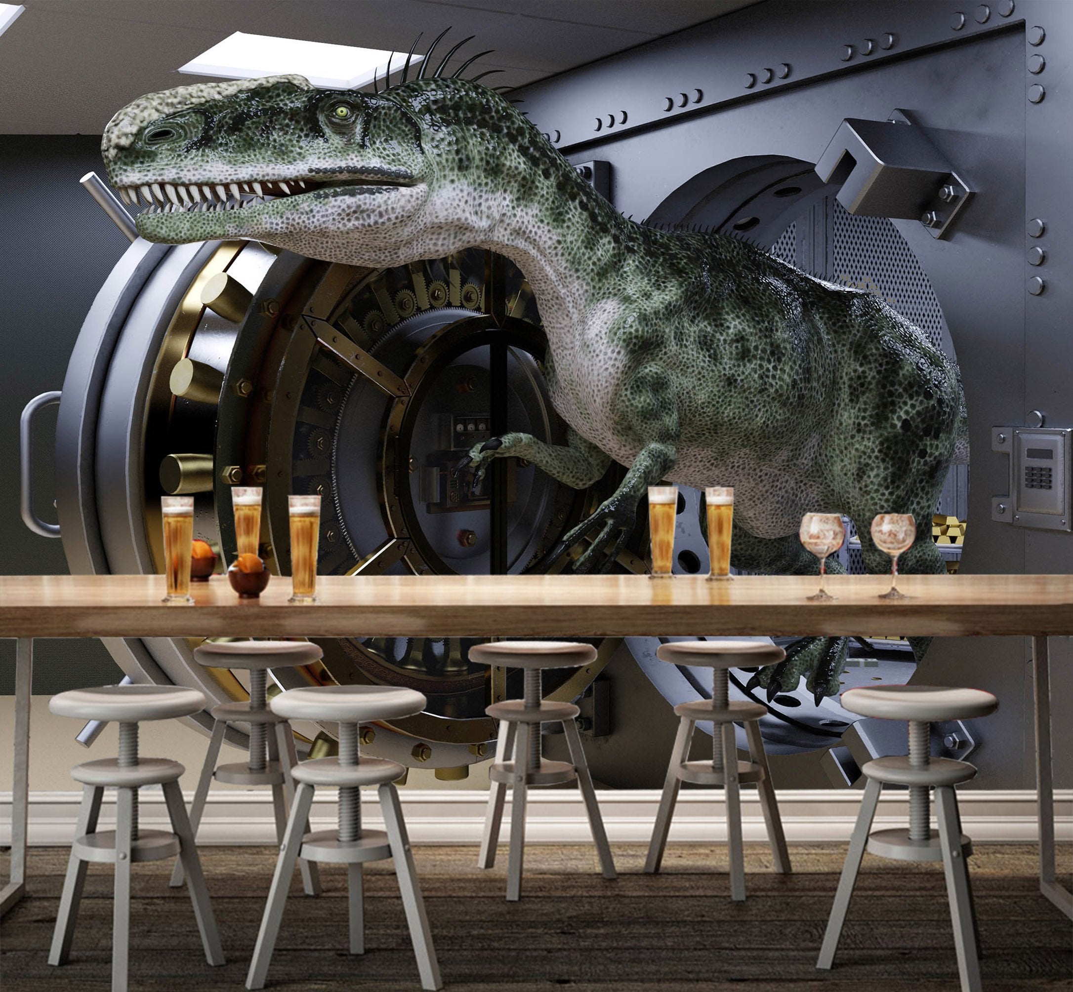 3D Cabin Door Dinosaur 223 Wallpaper AJ Wallpaper