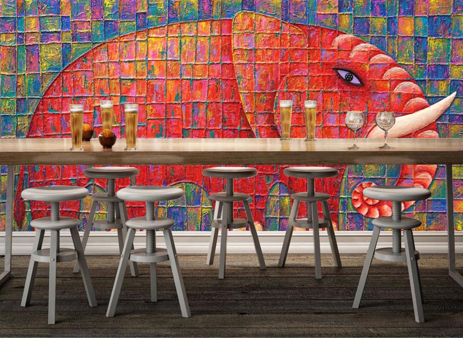 3D Red Cartoon Elephant 76 Wallpaper AJ Wallpaper