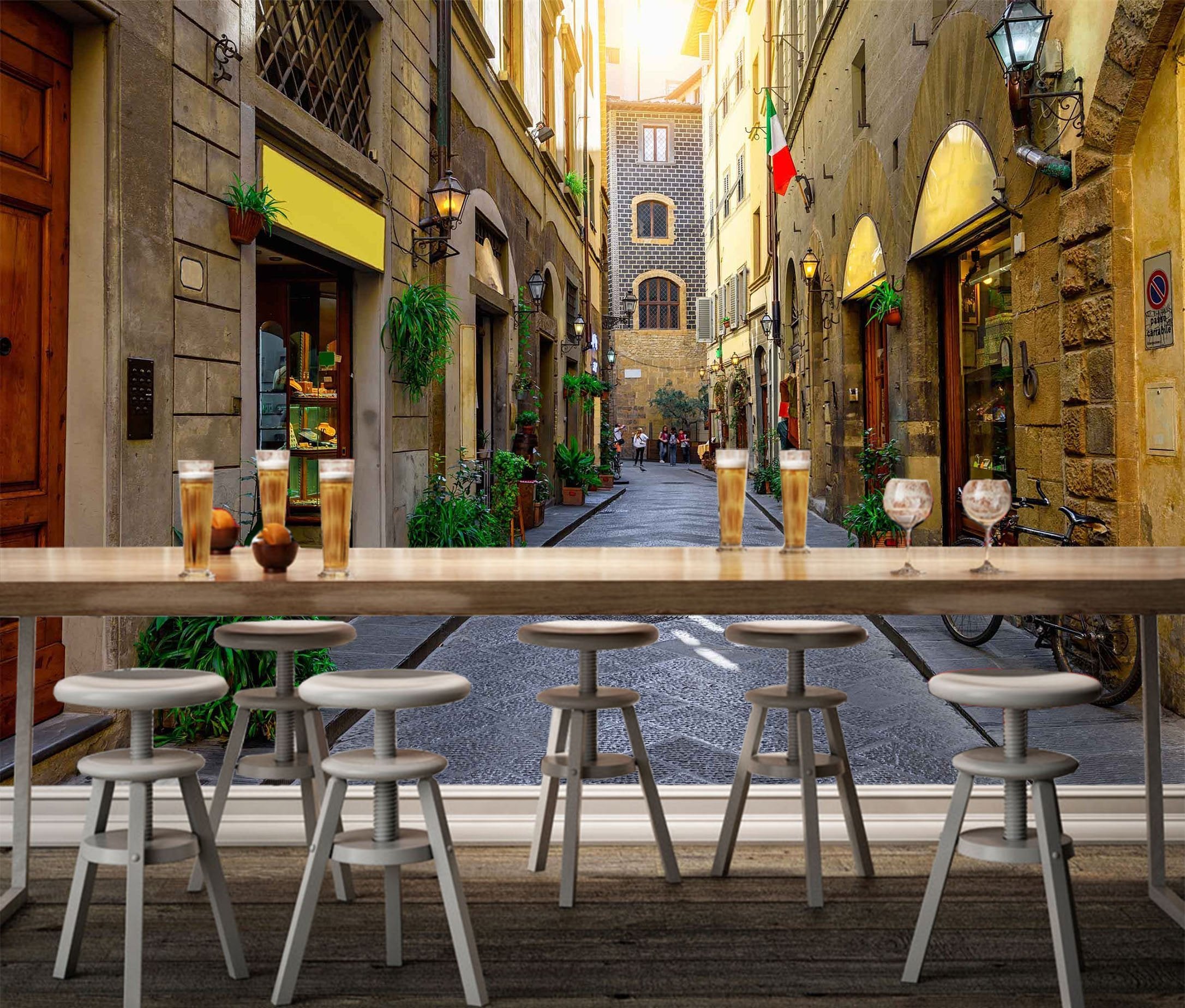 3D Alley Bike 661 Wallpaper AJ Wallpaper