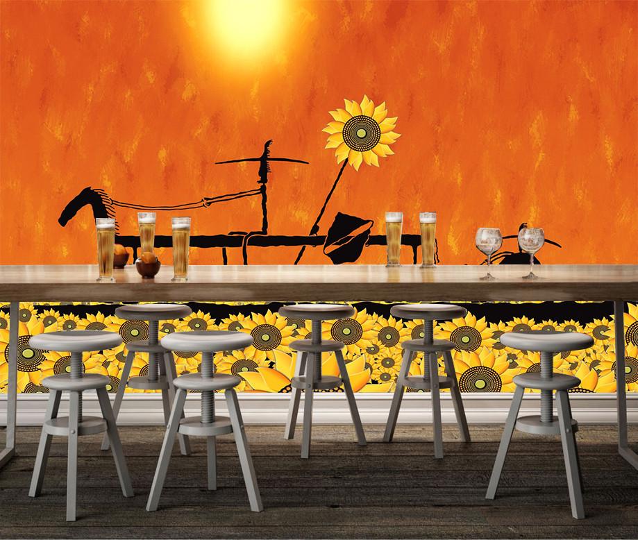 3D Sun Glow Sunflower 99 Wallpaper AJ Wallpaper