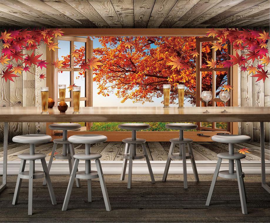 3D Red Maple Forest 591 Wallpaper AJ Wallpaper