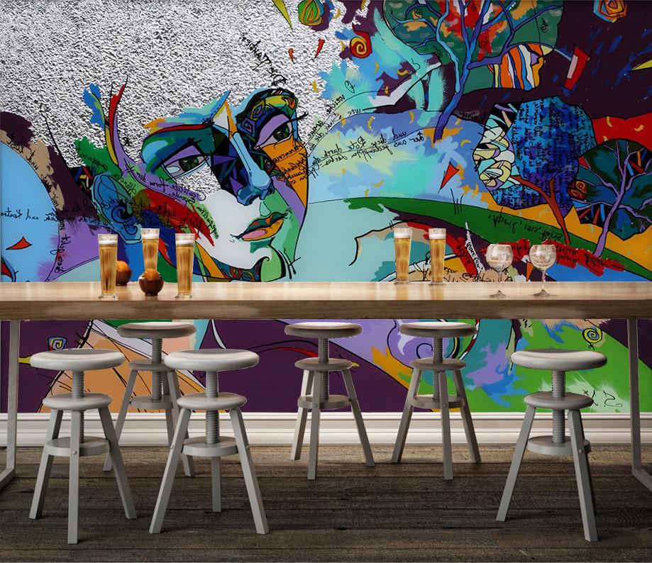 3D Graffiti Flower Girl 24 Wallpaper AJ Wallpaper