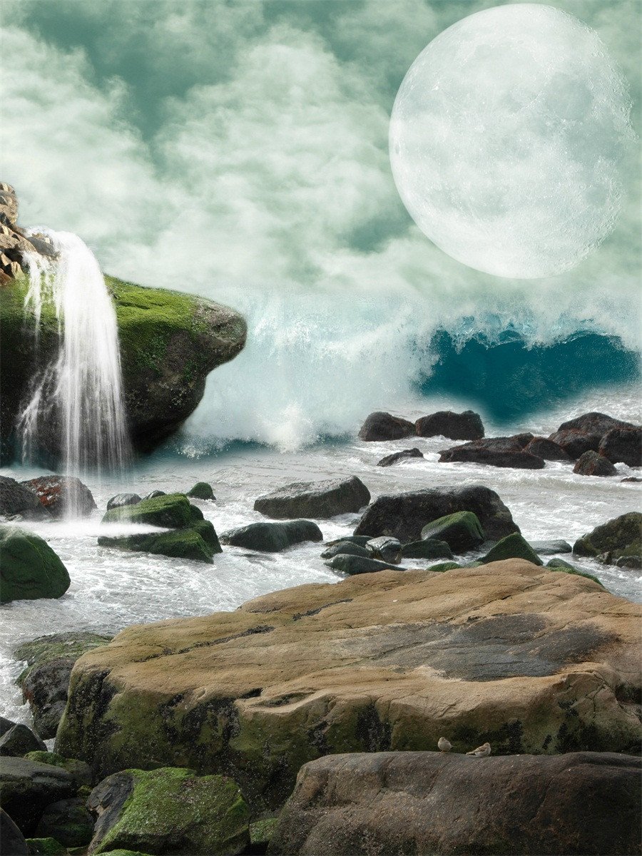 3D Sea Wave And Coast Stones 382 Stair Risers Wallpaper AJ Wallpaper