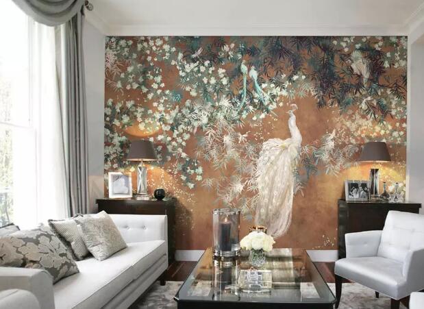 3D Beautiful Peacock WG18 Wall Murals Wallpaper AJ Wallpaper 2