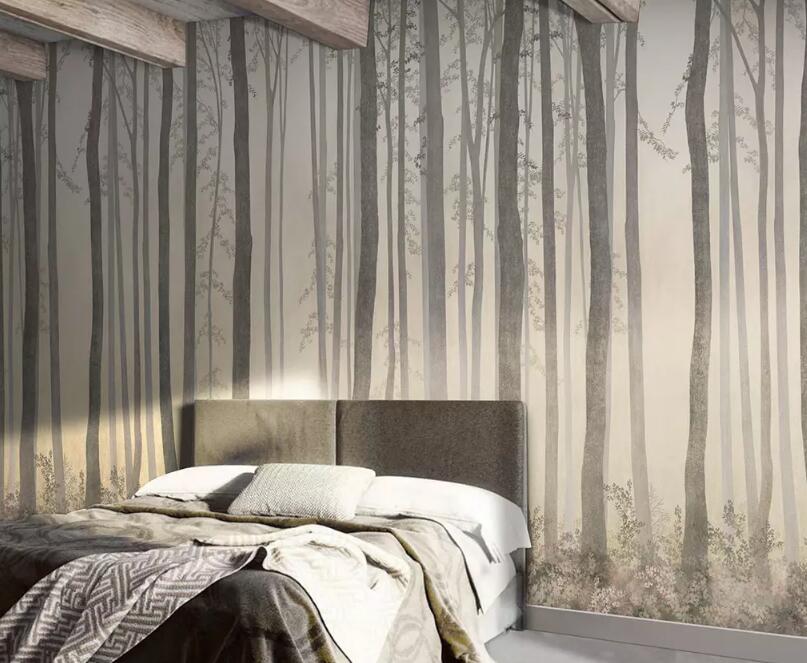 3D Misty Branches WG18 Wall Murals Wallpaper AJ Wallpaper 2