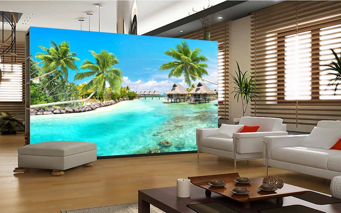 Blue Sand Beach Wallpaper AJ Wallpaper 2