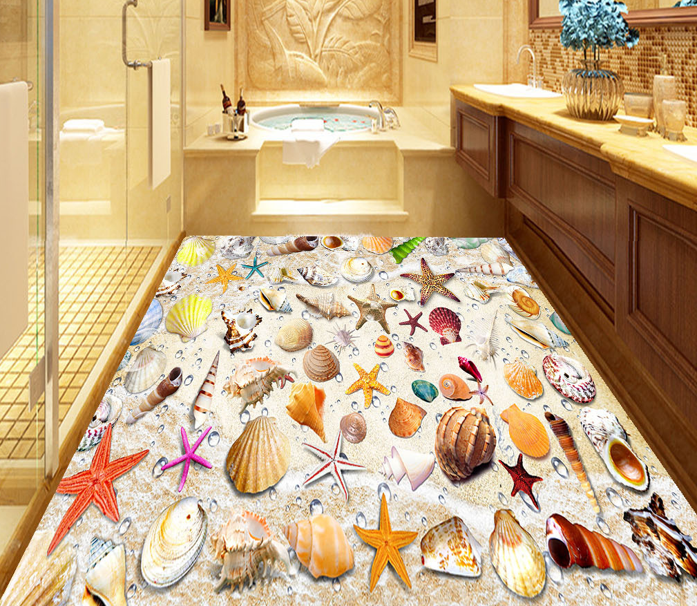 3D Beach Arrangement 587 Floor Mural Wallpaper Murals Rug & Mat Print Epoxy waterproof bath floor