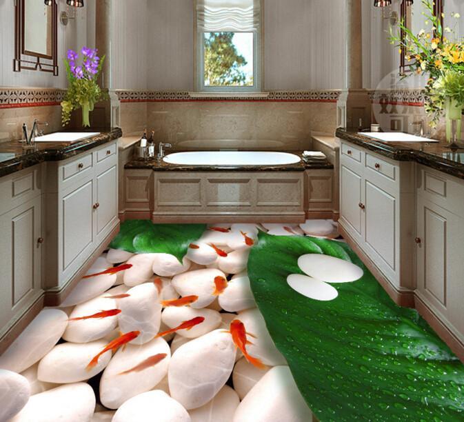 3D Fresh Pond Floor Mural Wallpaper AJ Wallpaper 2