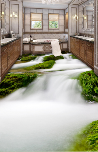 3D Rapids 042 Floor Mural Wallpaper AJ Wallpaper 2