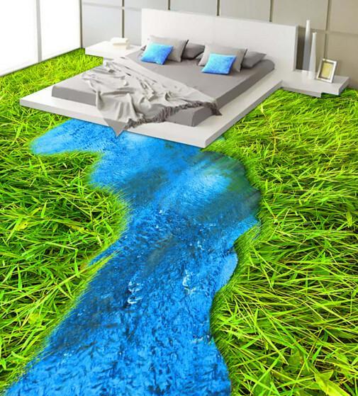 3D Prairie Stream Floor Mural Wallpaper AJ Wallpaper 2
