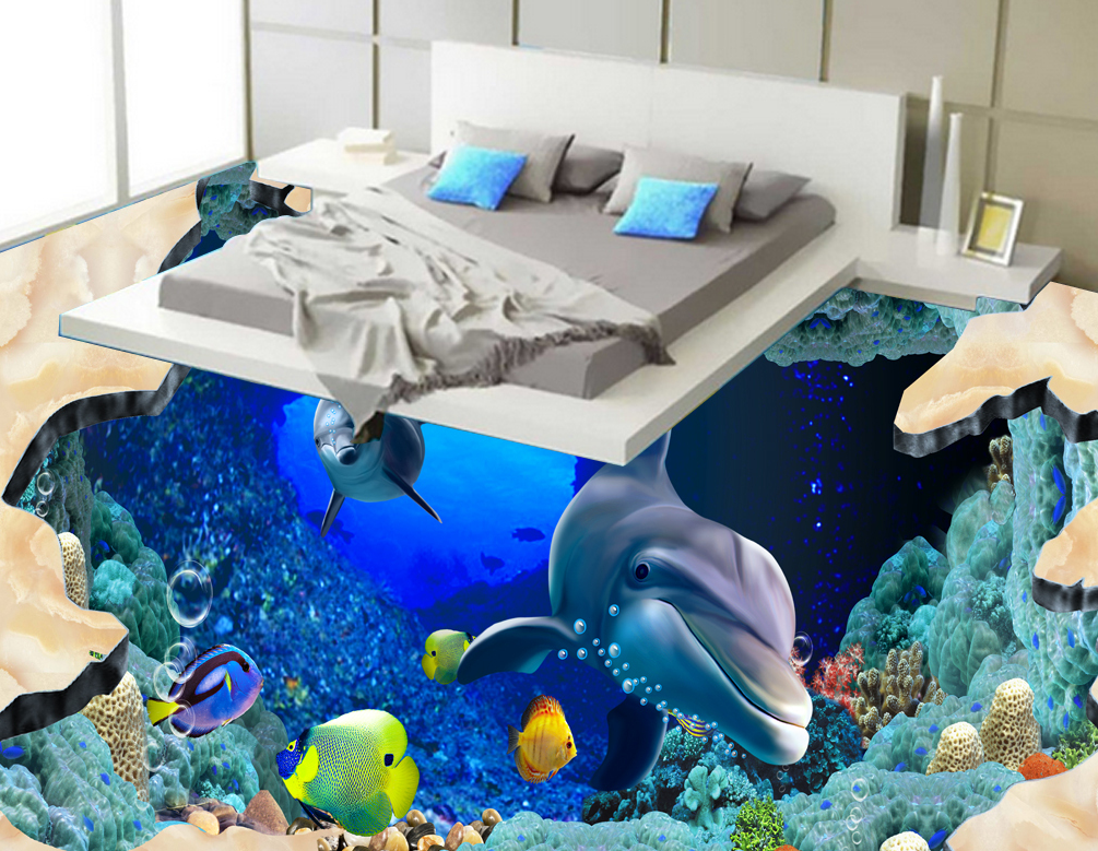 3D Soothing Seabed 603 Floor Mural Wallpaper Murals Rug & Mat Print Epoxy waterproof bath floor