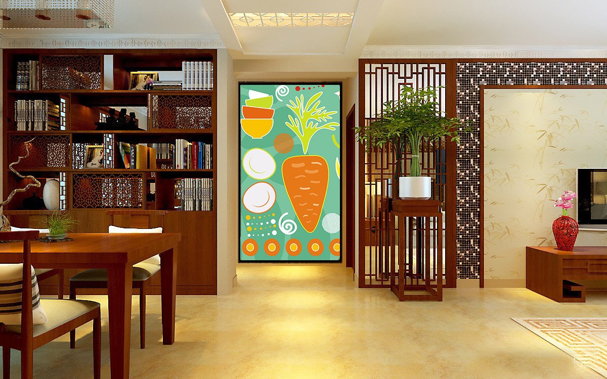 Carrot Pattern Wallpaper AJ Wallpaper