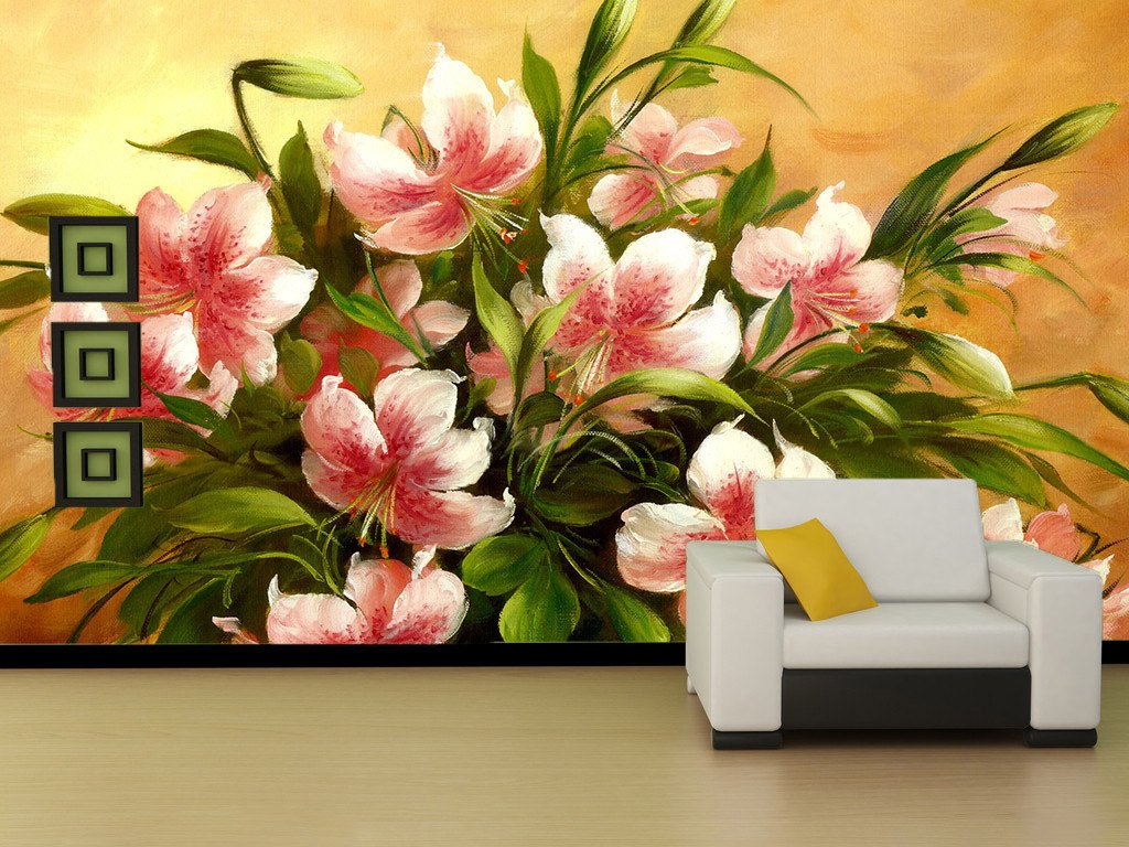 Azaleas Painting Wallpaper AJ Wallpaper 2