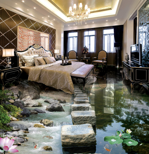 3D Stepping Stone 312 Floor Mural Wallpaper AJ Wallpaper 2