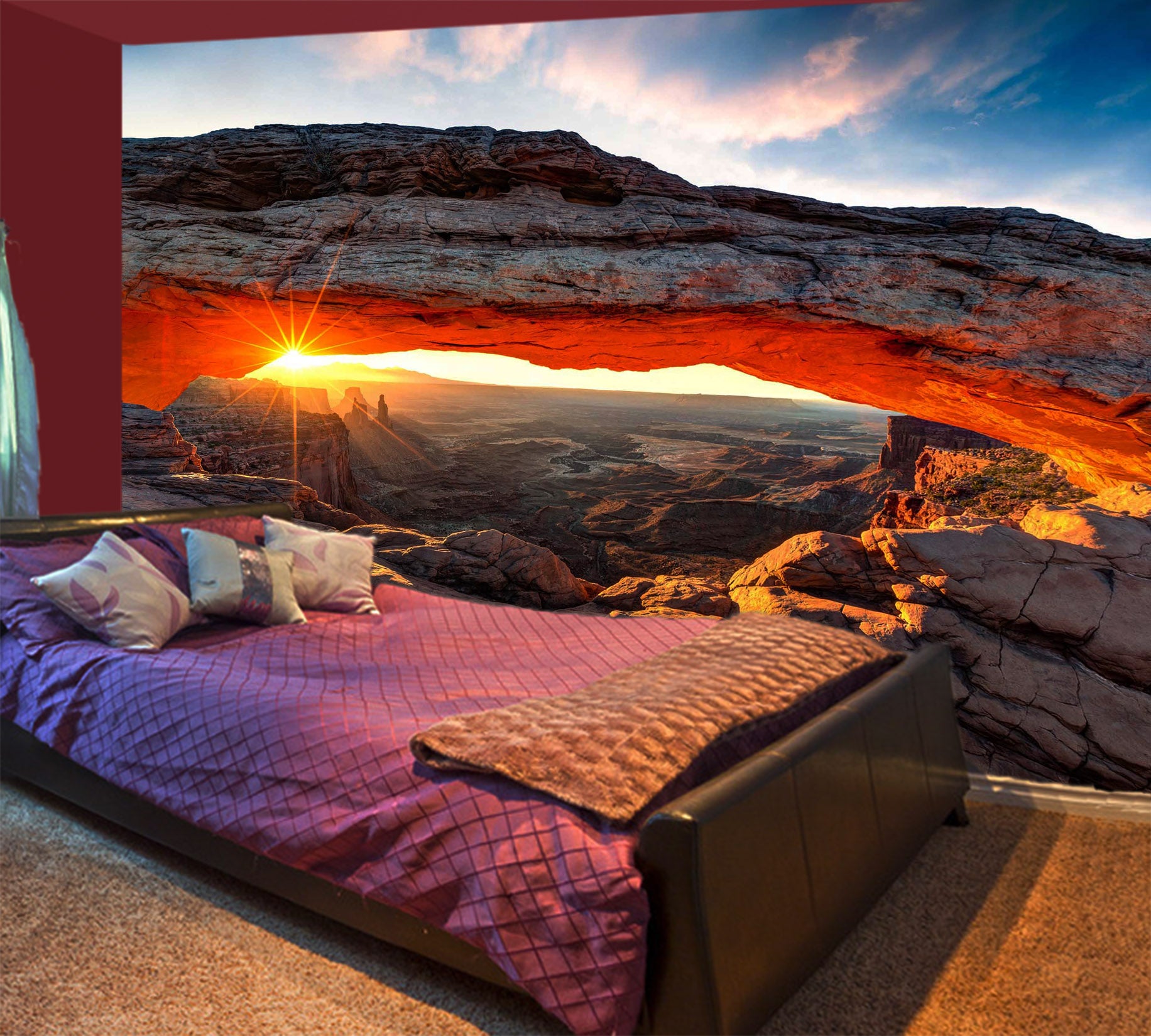 3D Sunrise Valley 1040 Wall Murals