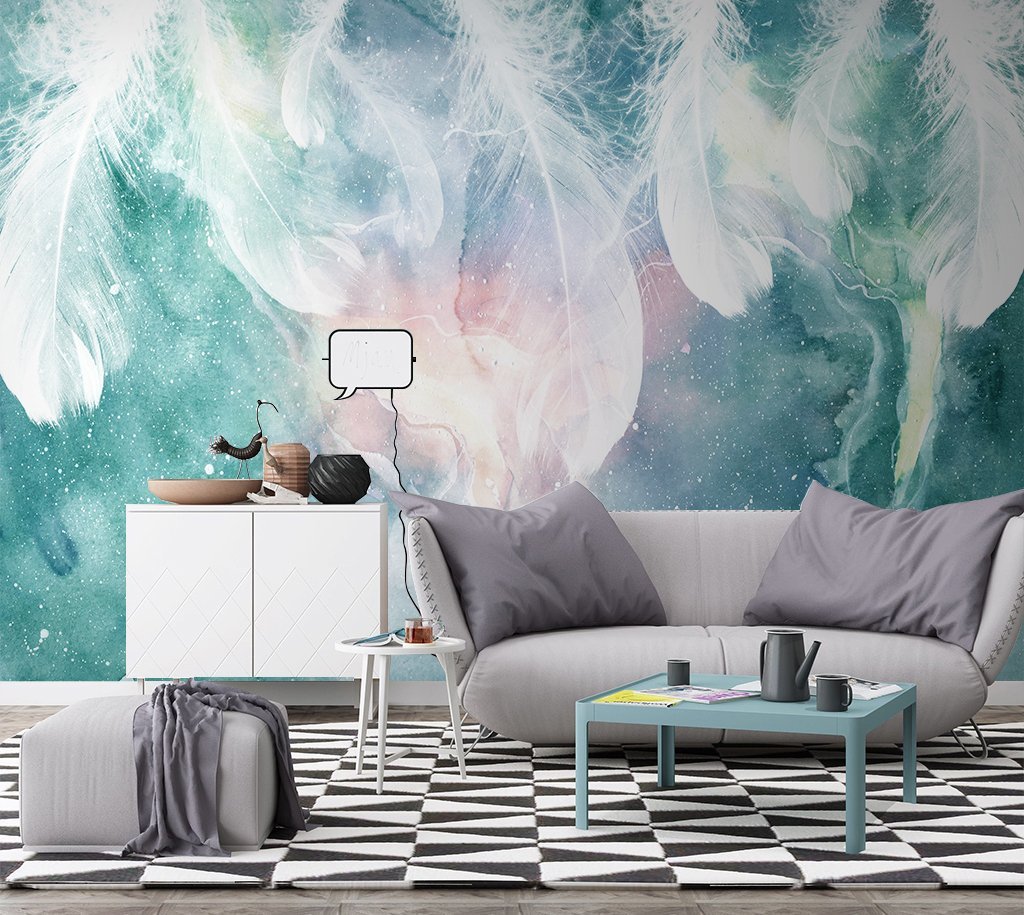 3D Feather 112 Wall Murals Wallpaper AJ Wallpaper 2