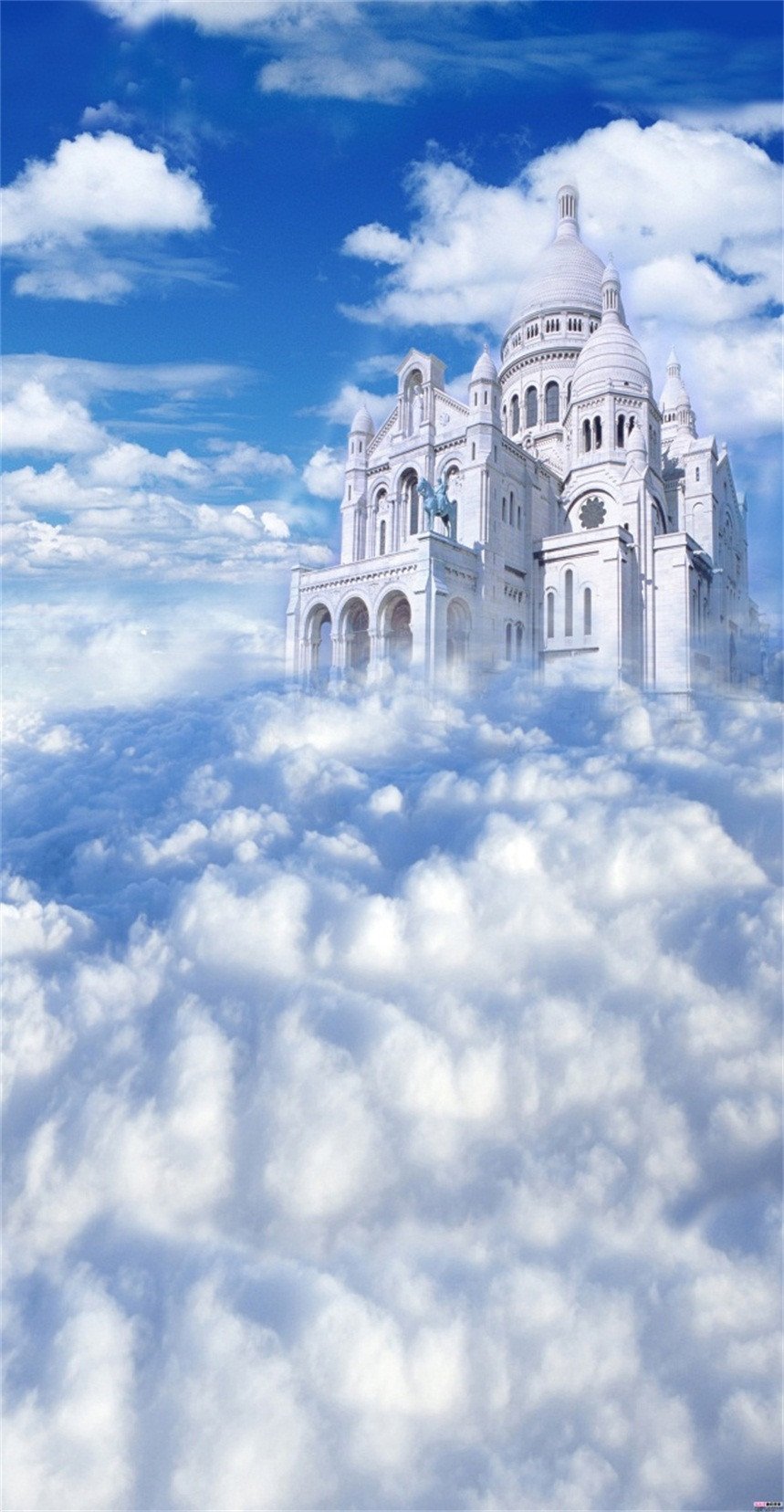 3D Sky Castle 376 Stair Risers Wallpaper AJ Wallpaper