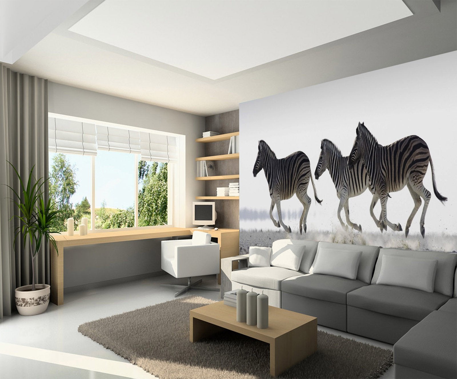 Galloping Zebras Wallpaper AJ Wallpaper