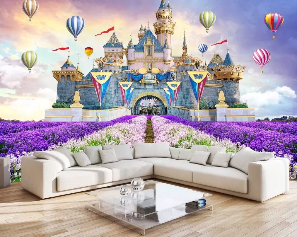 3D Castle Lavender 55 Wallpaper AJ Wallpaper 2