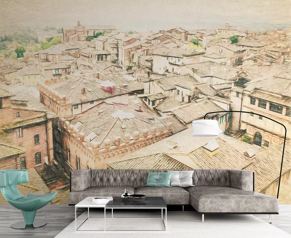 3D Graffiti Tile Roof 347 Wallpaper AJ Wallpaper 2