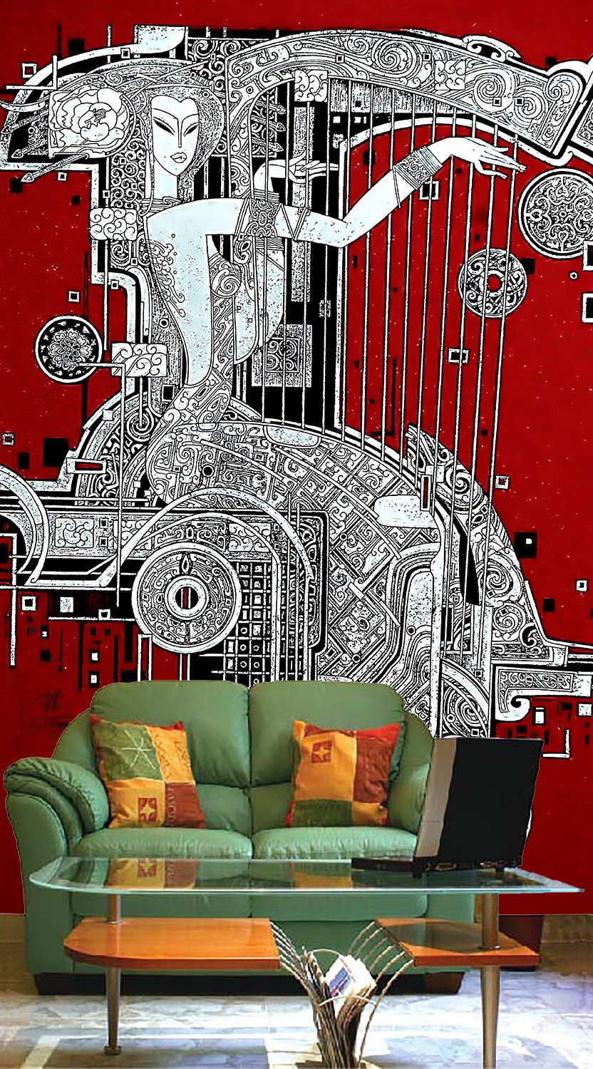 Girl Pattern Wallpaper AJ Wallpaper