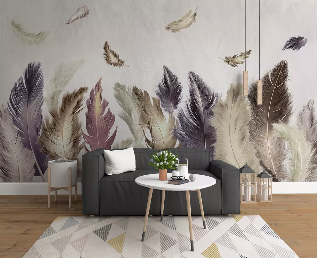 3D Feather Flying 182 Wallpaper AJ Wallpaper 2