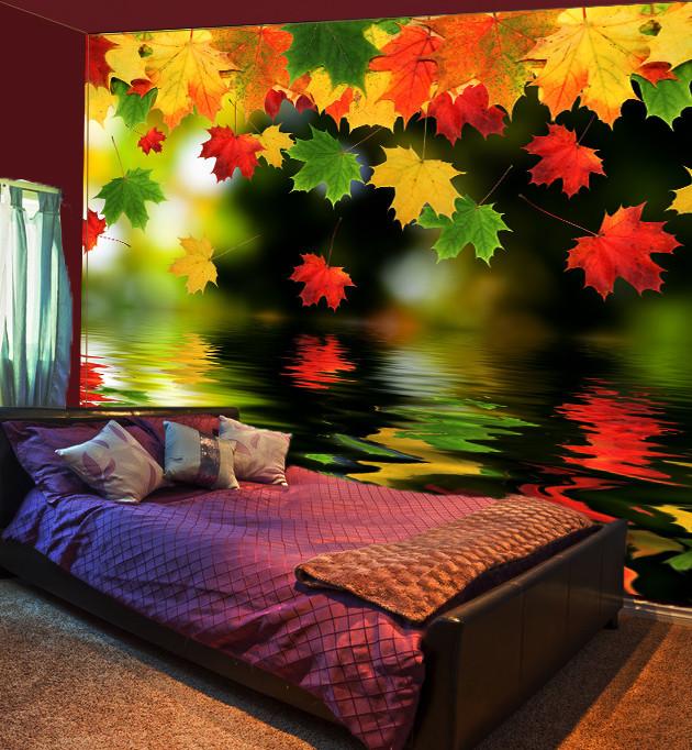 Colorful Falling Leaves Wallpaper AJ Wallpaper