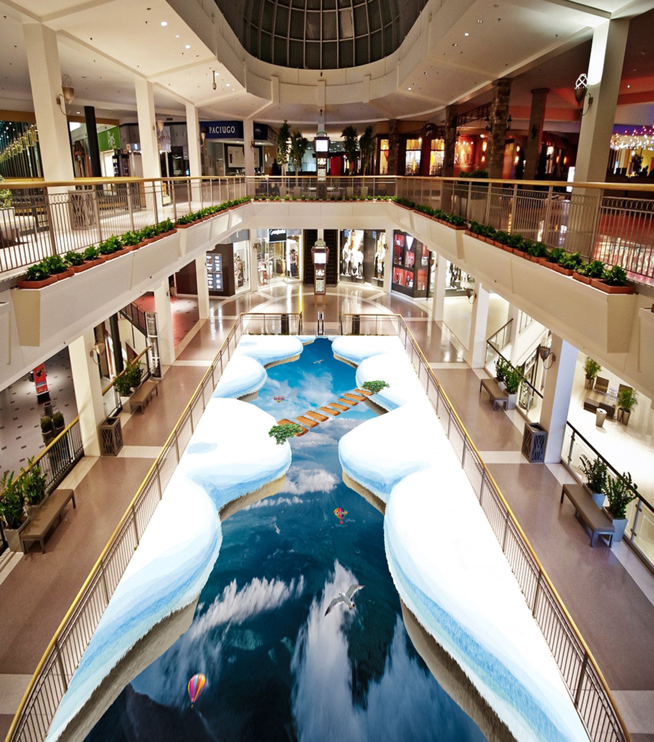 3D Glacier Sea Water WG073 Floor Mural Wallpaper AJ Wallpaper 2