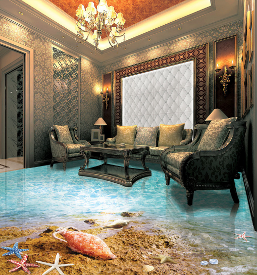 3D Sea Shell Conch 074 Floor Mural Wallpaper AJ Wallpaper 2