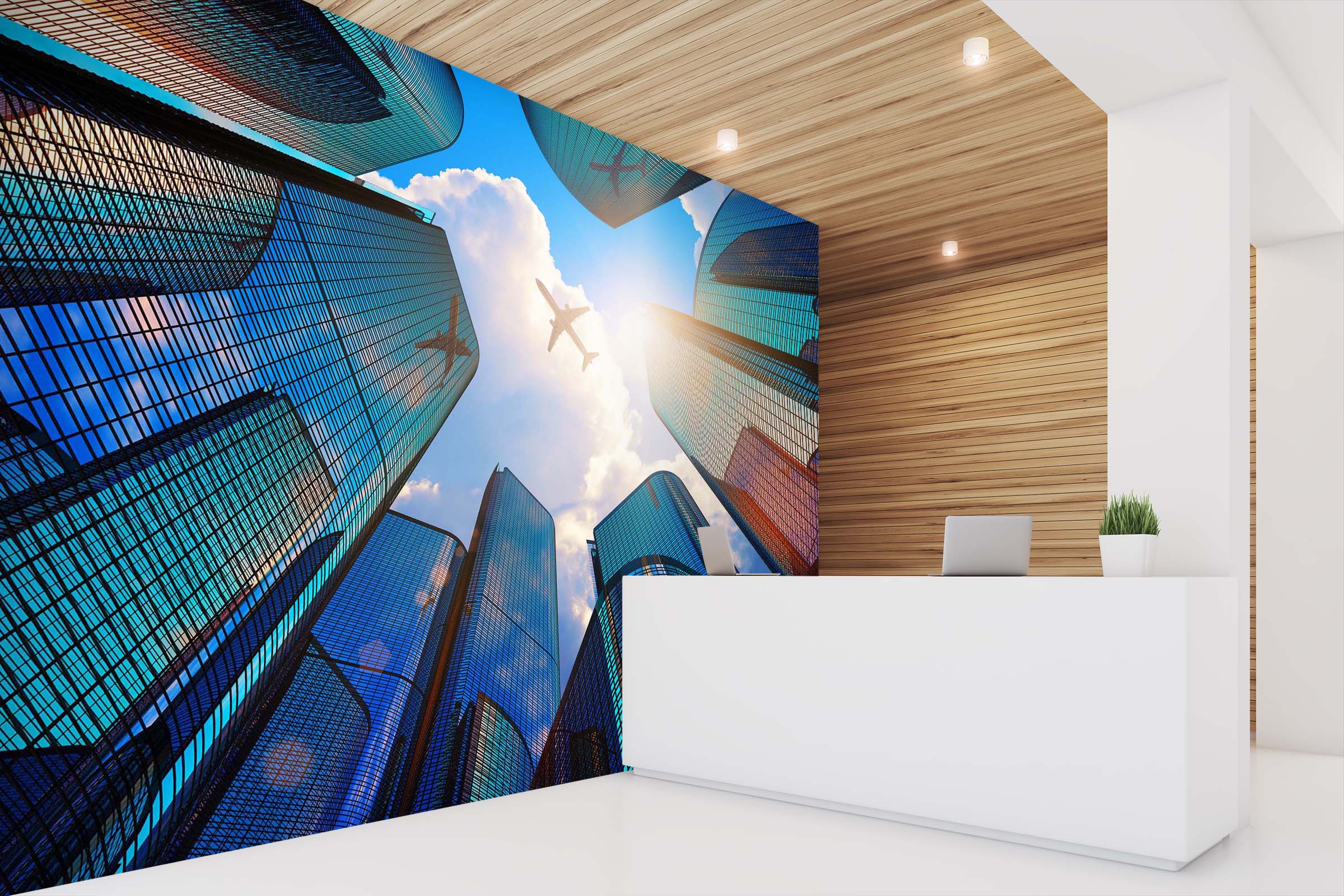 3D Building Sunshine 070 Wall Murals