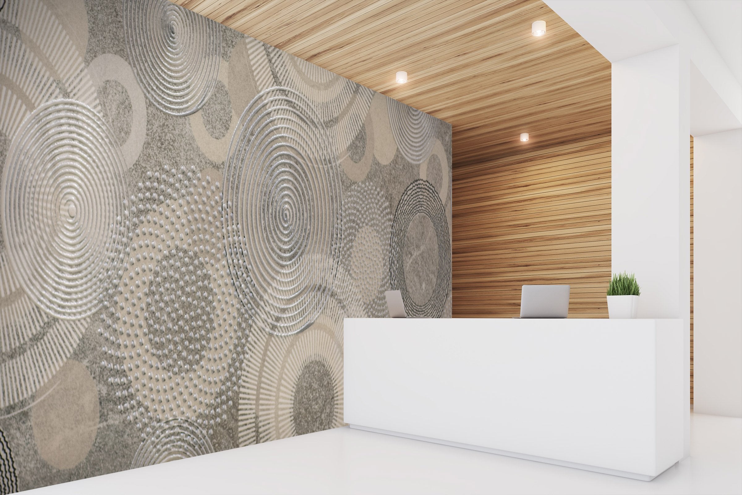 3D Round Split 095 Marble Tile Texture Wallpaper AJ Wallpaper 2