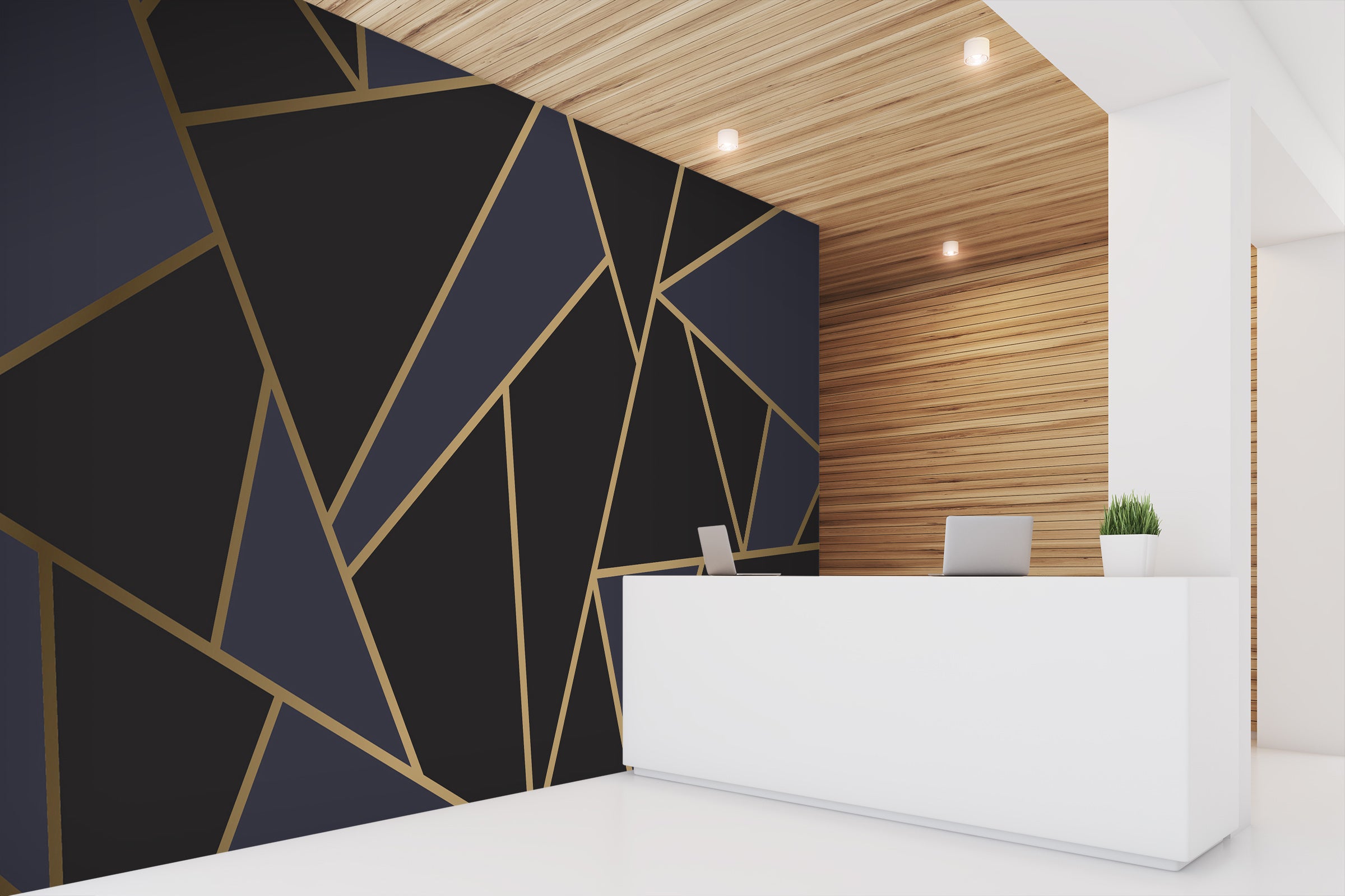 3D Pure Black Stripes 045 Wall Murals