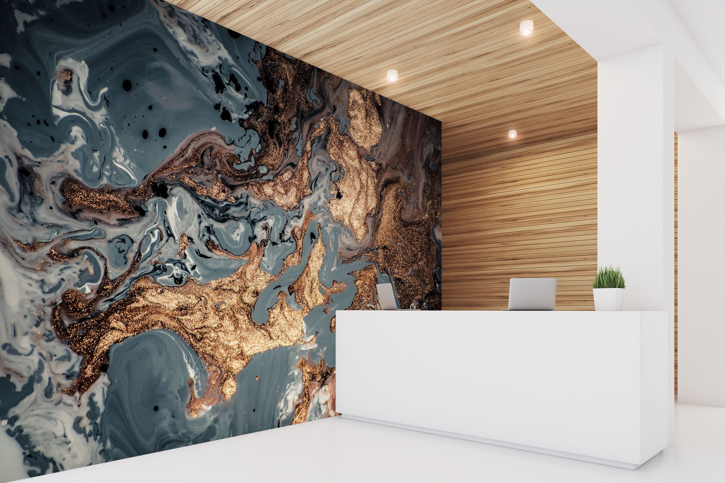 3D Mixed Pigment 056 Marble Tile Texture Wallpaper AJ Wallpaper 2