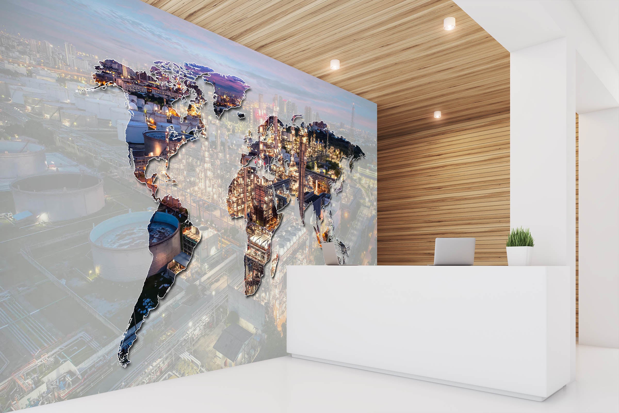 3D Patchwork Pattern 2119 World Map Wall Murals