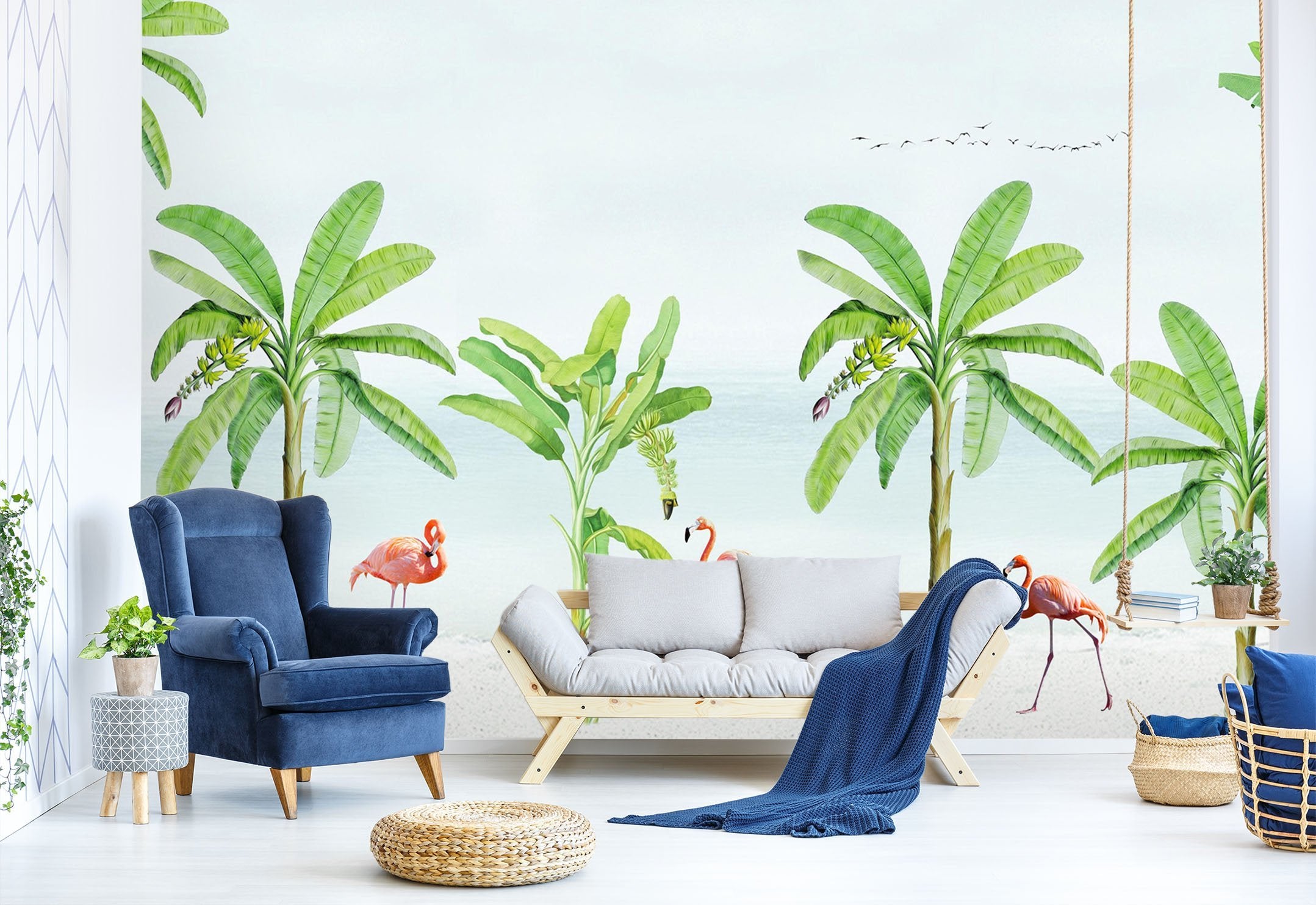 3D Big Tree Flamingo 540 Wallpaper AJ Wallpaper 2