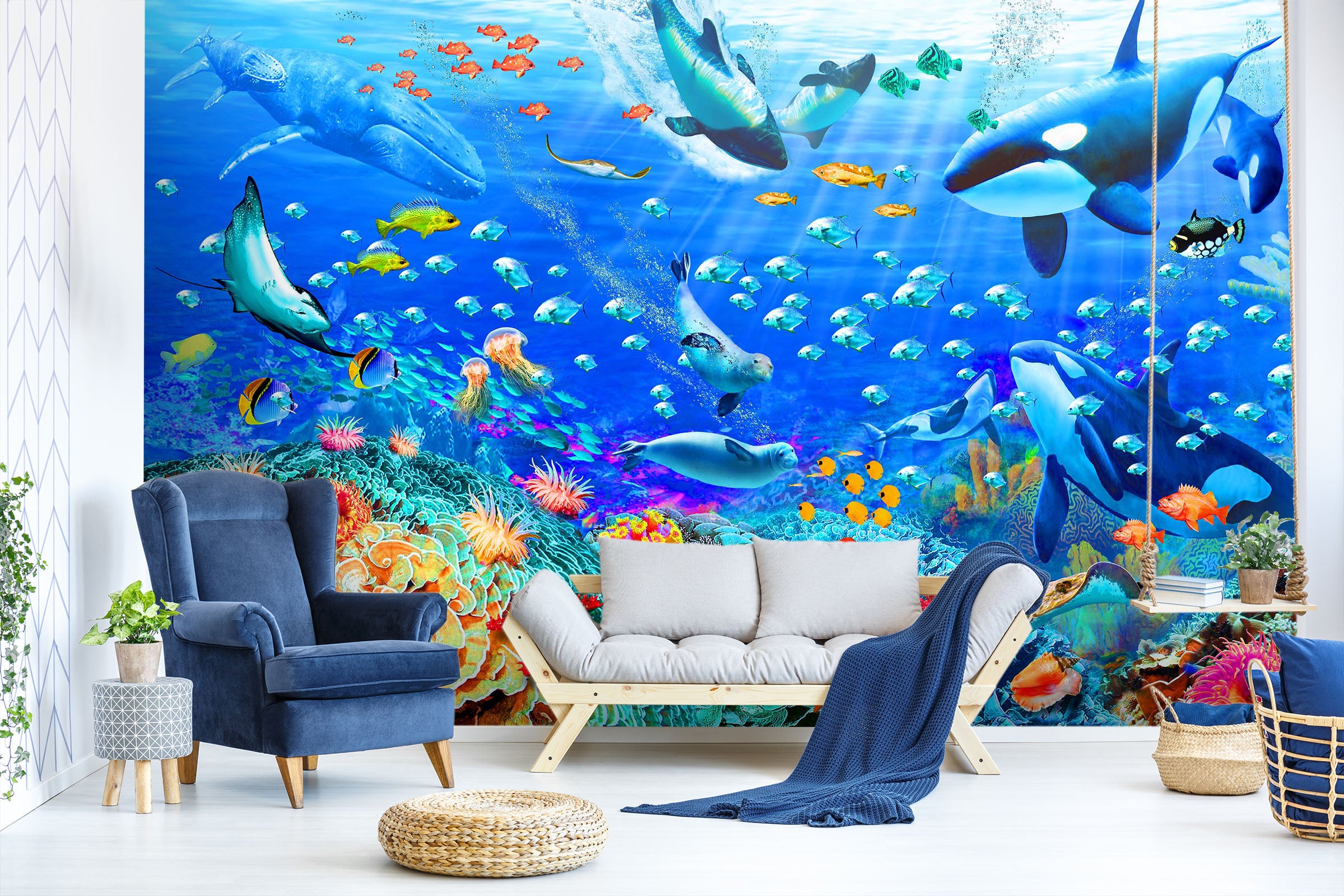 3D The Underwater World 1410 Adrian Chesterman Wall Mural Wall Murals