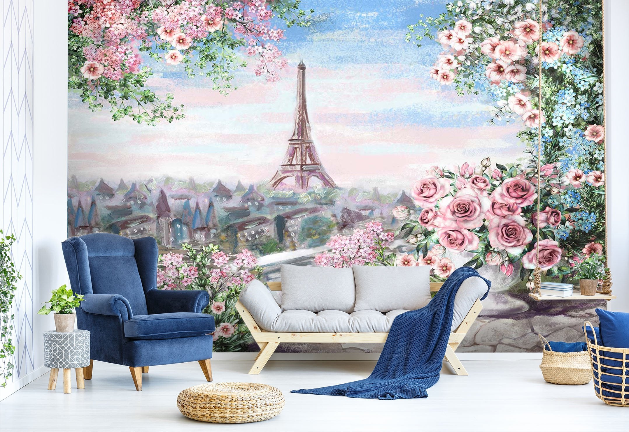 3D Vase Rose Tower 655 Wallpaper AJ Wallpaper 2