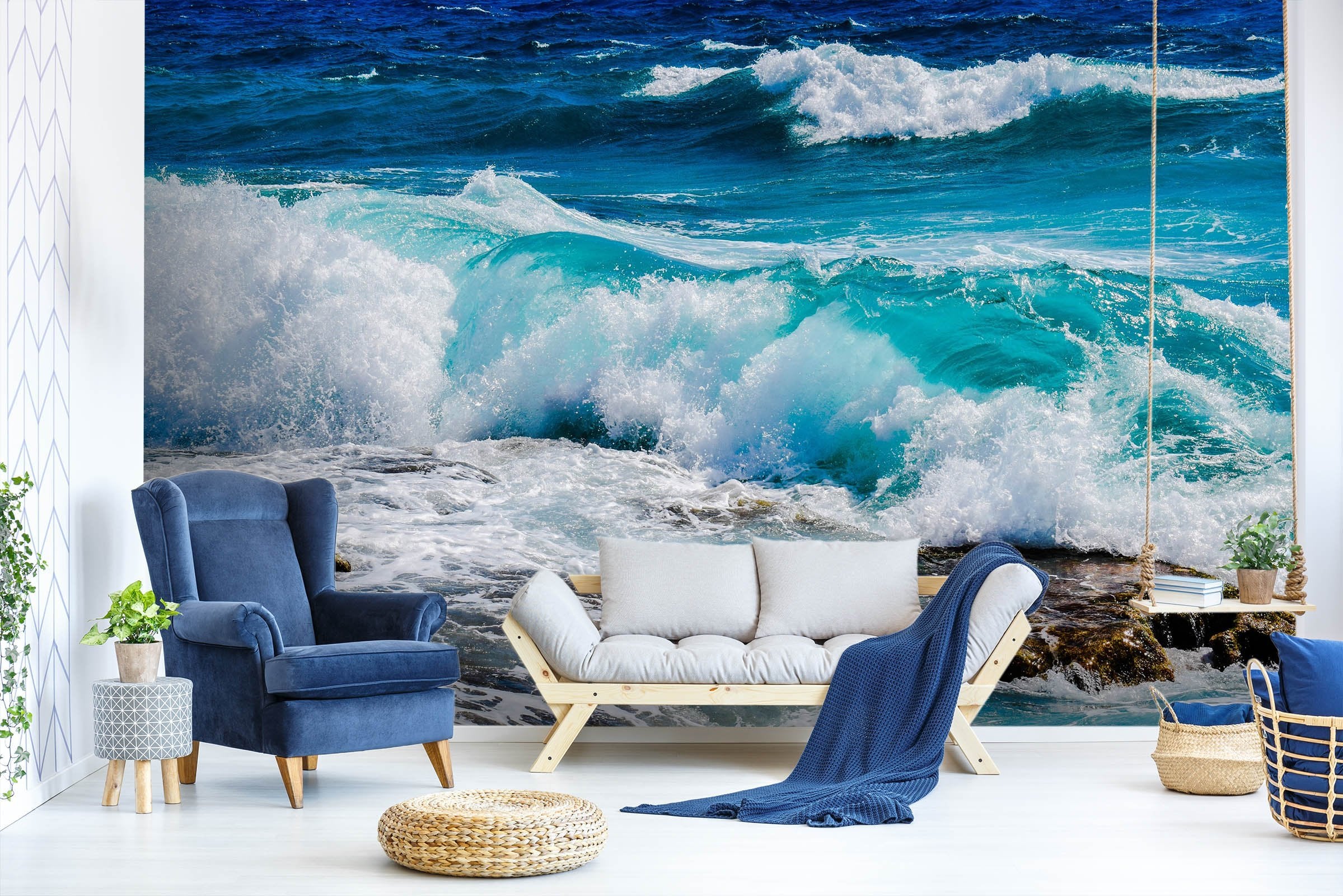 3D Wave Stone 664 Wallpaper AJ Wallpaper