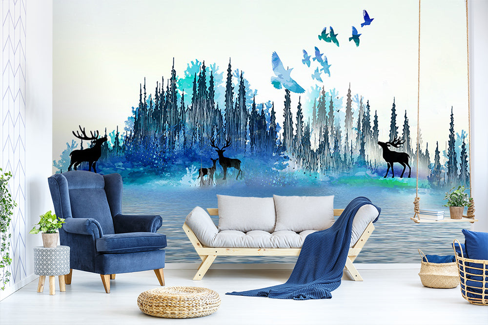 3D Pigeon Fawn WC568 Wall Murals