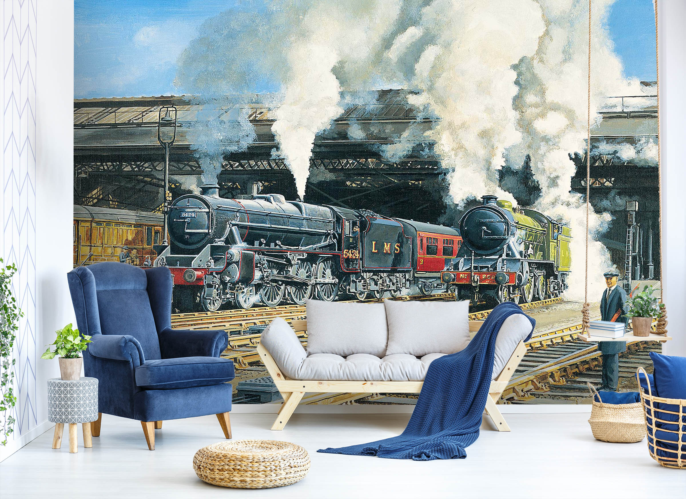 3D Full Steam Ahead 1023 Trevor Mitchell Wall Mural Wall Murals