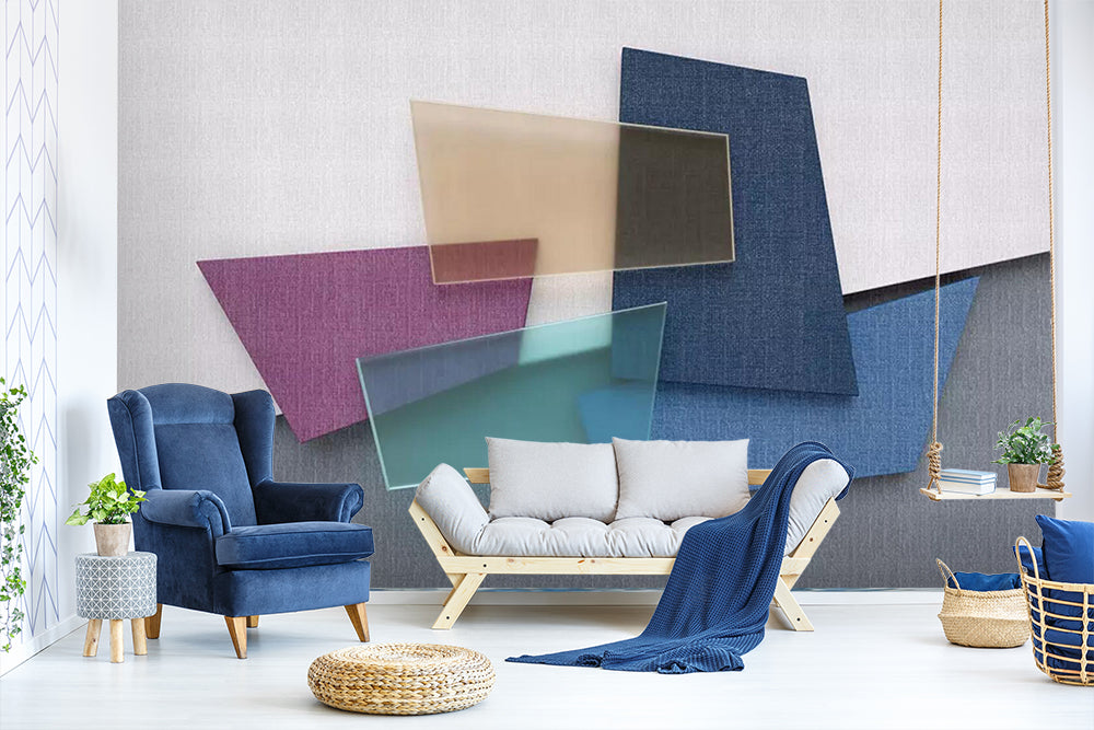 3D Square Glass WC599 Wall Murals