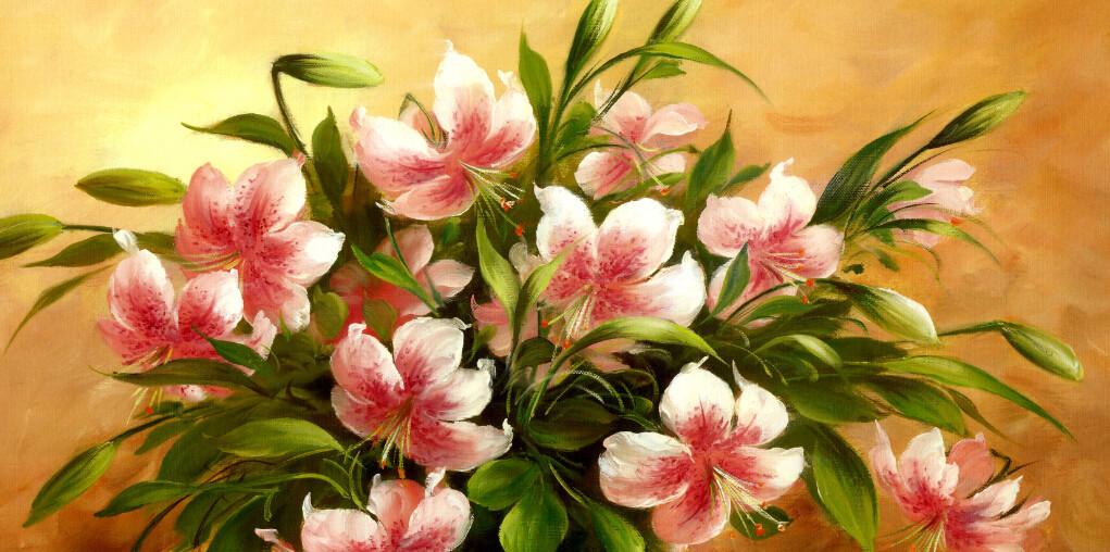 Azaleas Painting Wallpaper AJ Wallpaper 2