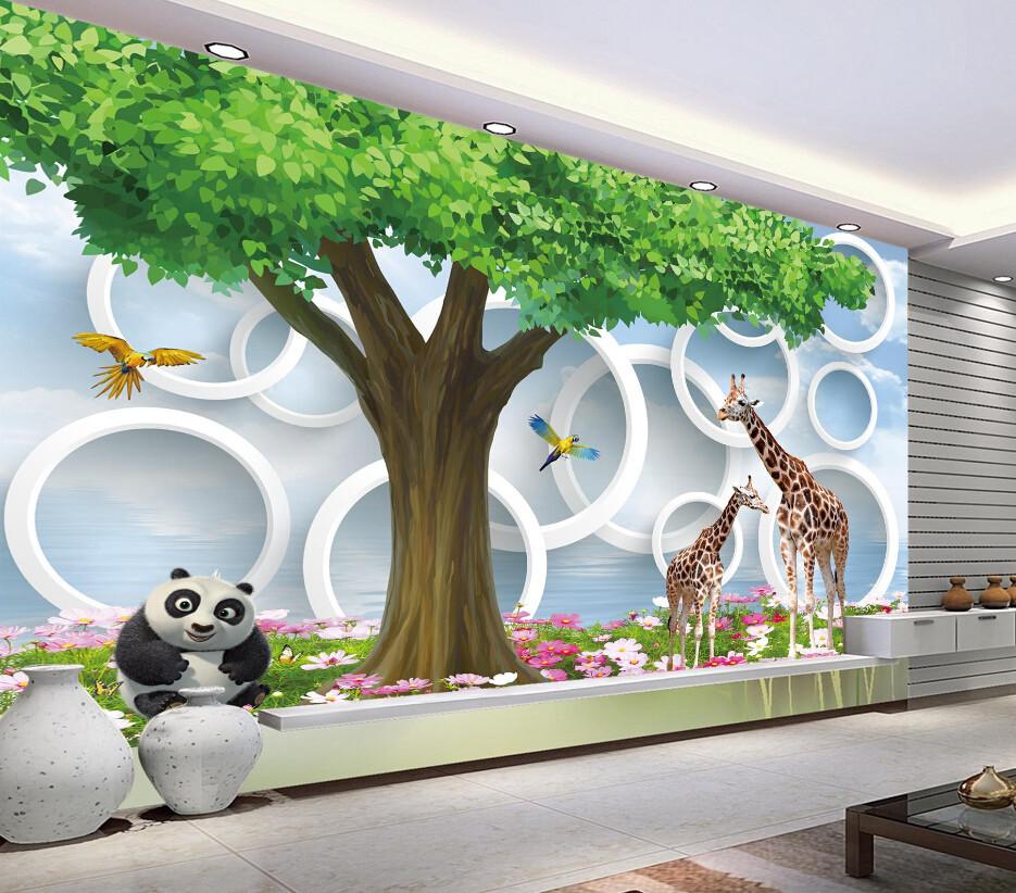 Giraffes And Panda Wallpaper AJ Wallpaper 2