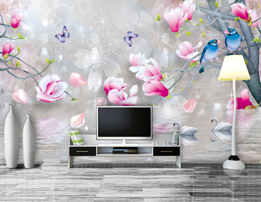 3D Dream Simple Flower Wallpaper AJ Wallpaper 1